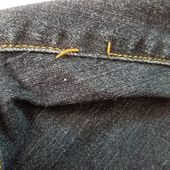 Lauren Ralph Lauren Straight Leg High Rise Denim Jeans Leather Logo Patch Sz 12 - Picture 11 of 11